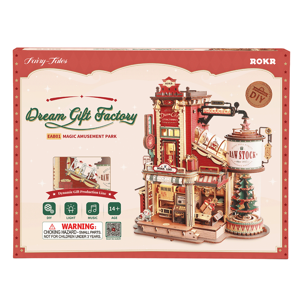 Snaps 3D Wooden Puzzle Music Box – Santa’s Workshop DIY Craft Kit