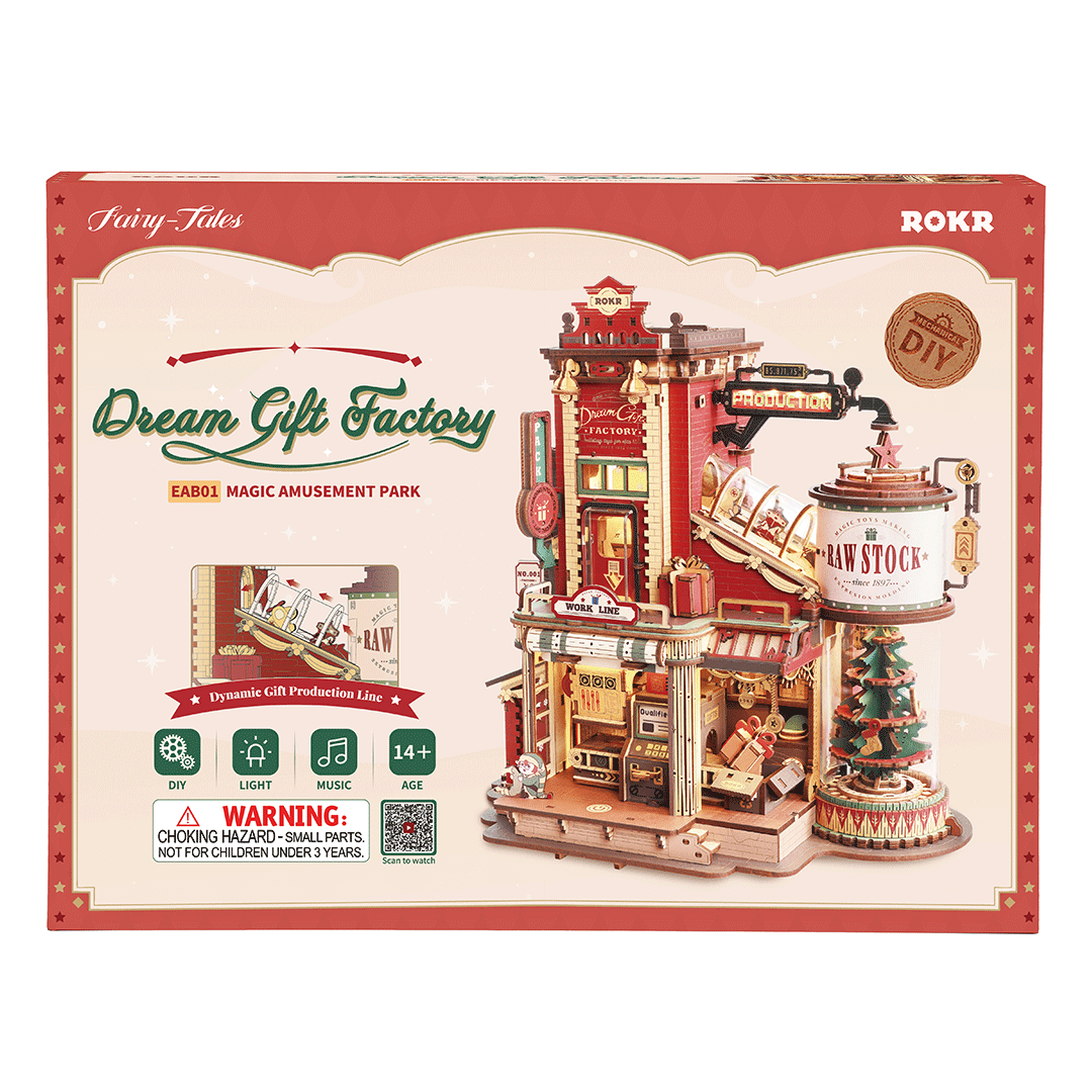 Snaps 3D Wooden Puzzle Music Box – Santa’s Workshop DIY Craft Kit