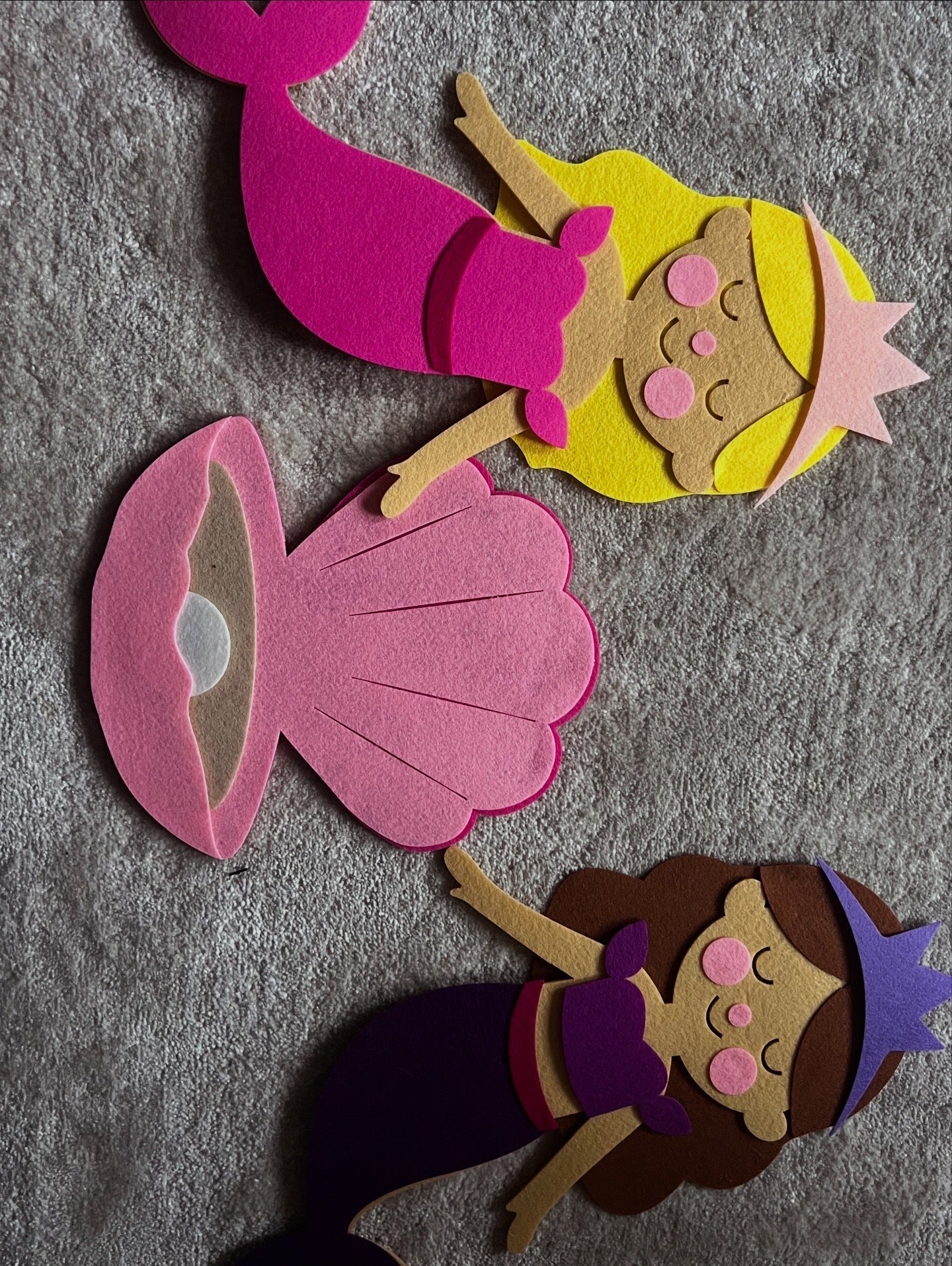 Back in stock: Paste The Mermaid Felt Play Board-Magical Dress up activity for girls