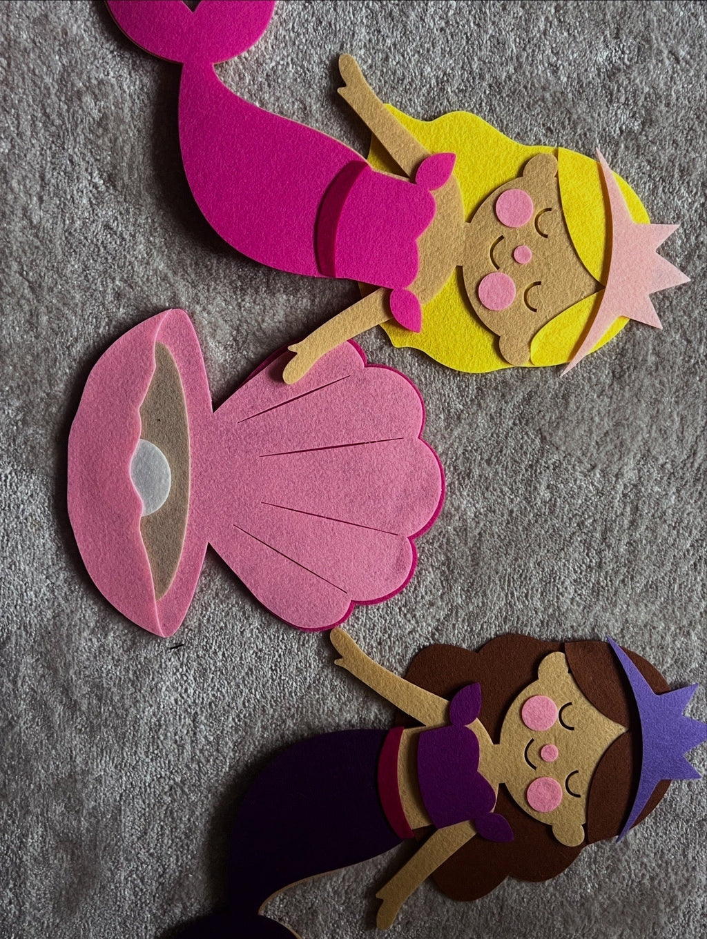 Back in stock: Paste The Mermaid Felt Play Board-Magical Dress up activity for girls