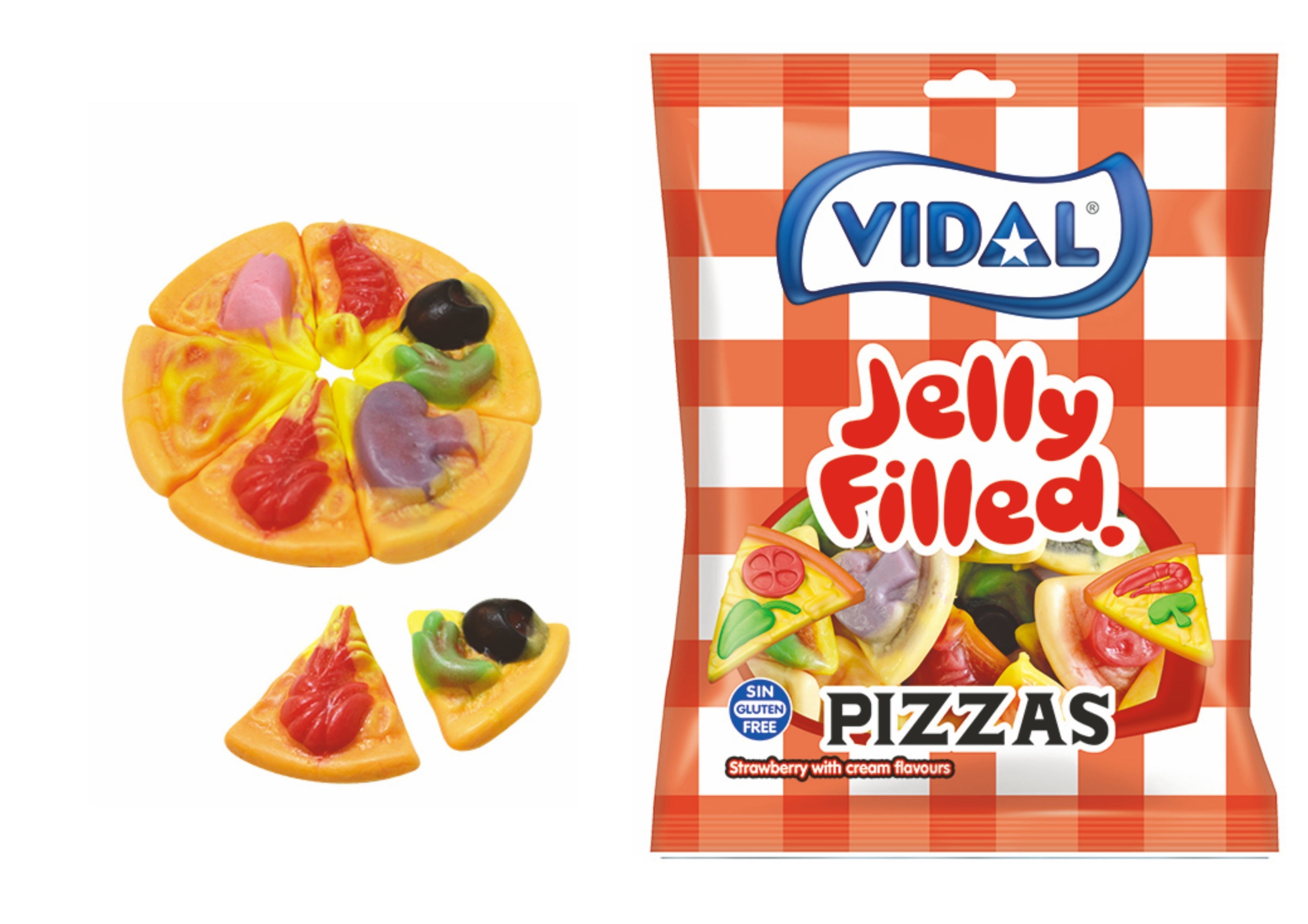 Snaps Jelly Filled Pizzas – Gummy Fruit Candy Novelty Sweets, 90g