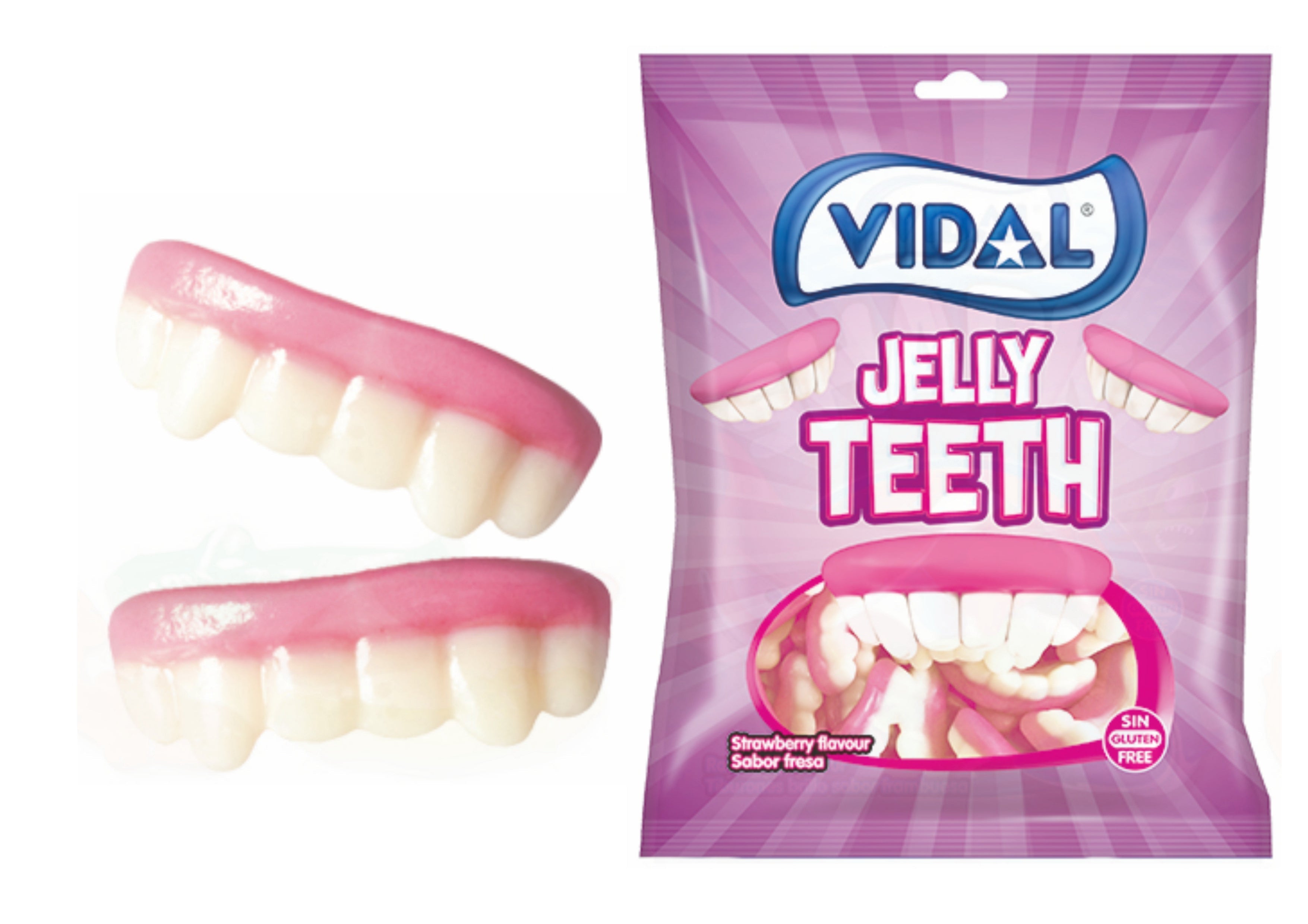 Snaps Jelly Teeth Gummy Candy – Fruit Flavored Party Sweets, 90g