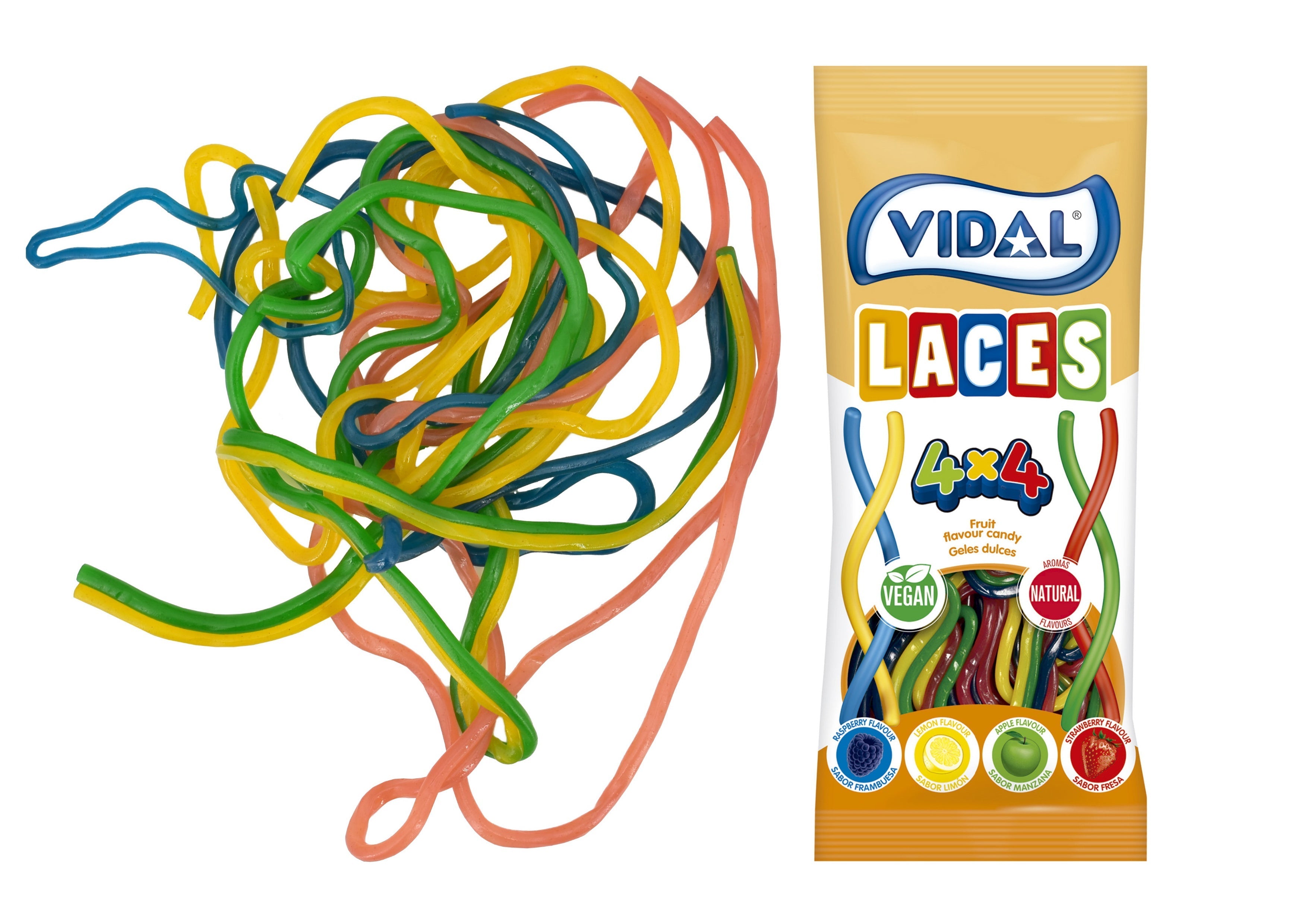 Snaps Fruit Laces Mix - Gourmet Chewy Candy Confectionery, 85g Bag