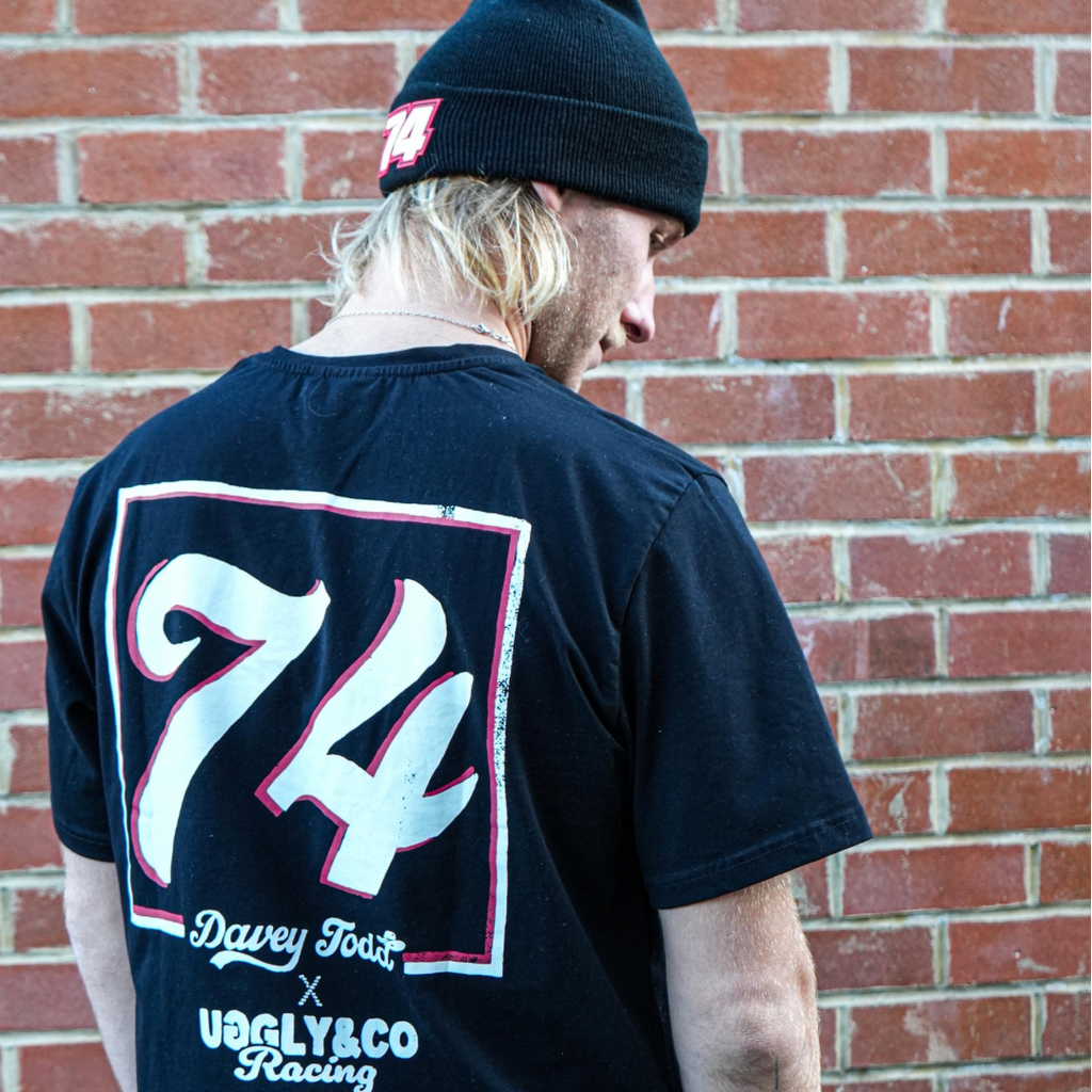 Davey Todd 74 Isle of Man TT Racing Tee – Uggly and Co Black Cotton