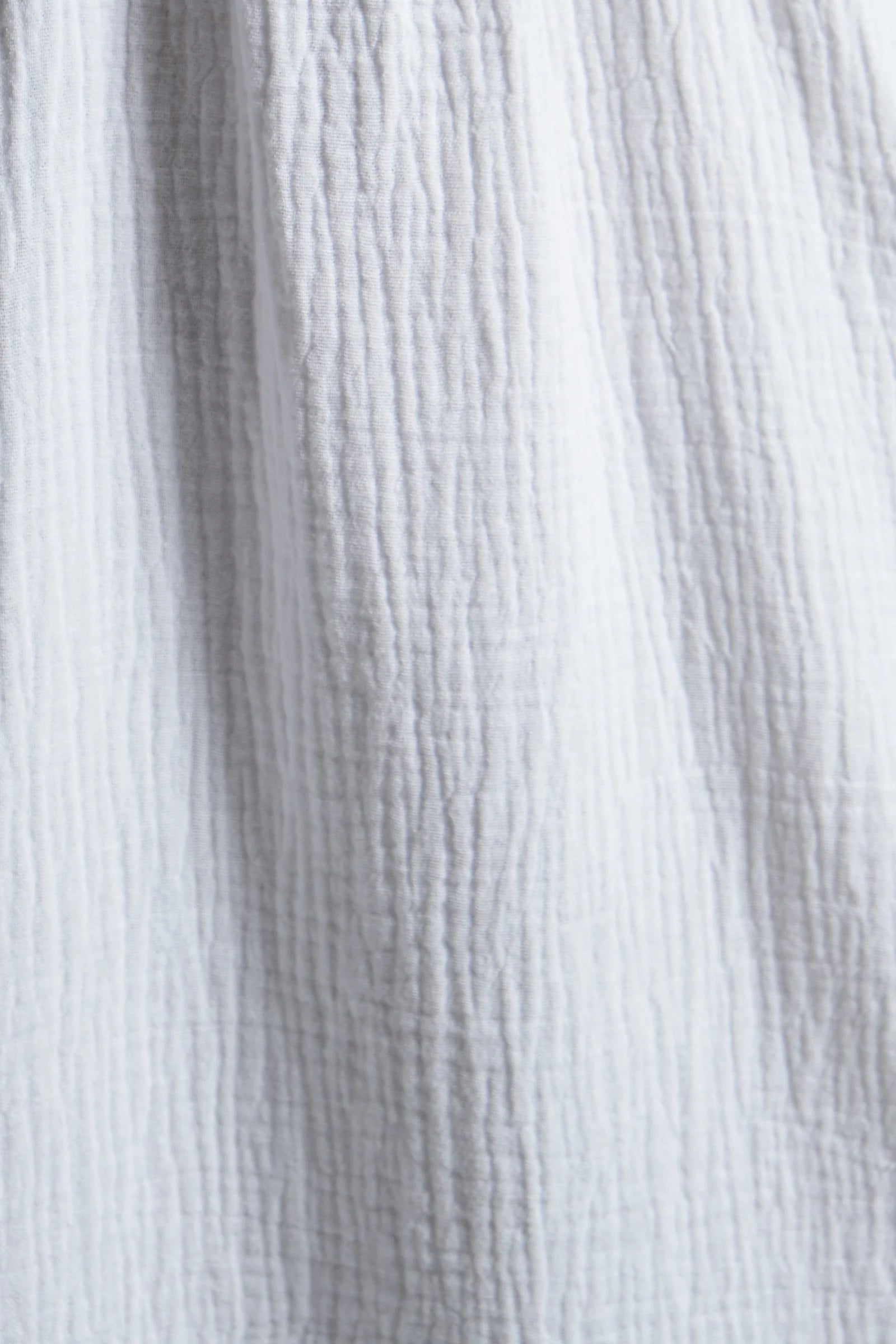 Abinaya Double Gauze Short Sleeved Shirt - White