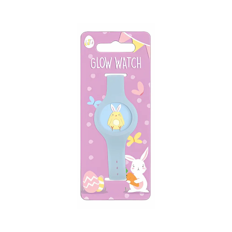 PoundFun Kids Glow-in-the-Dark Easter Watch – Blue Children's Gift
