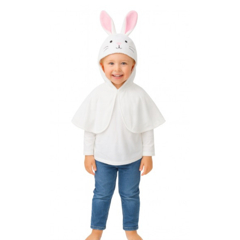 PoundFun Easter Bunny Fancy Dress Cape – Kids Toddler Costume (Ages 1-5)