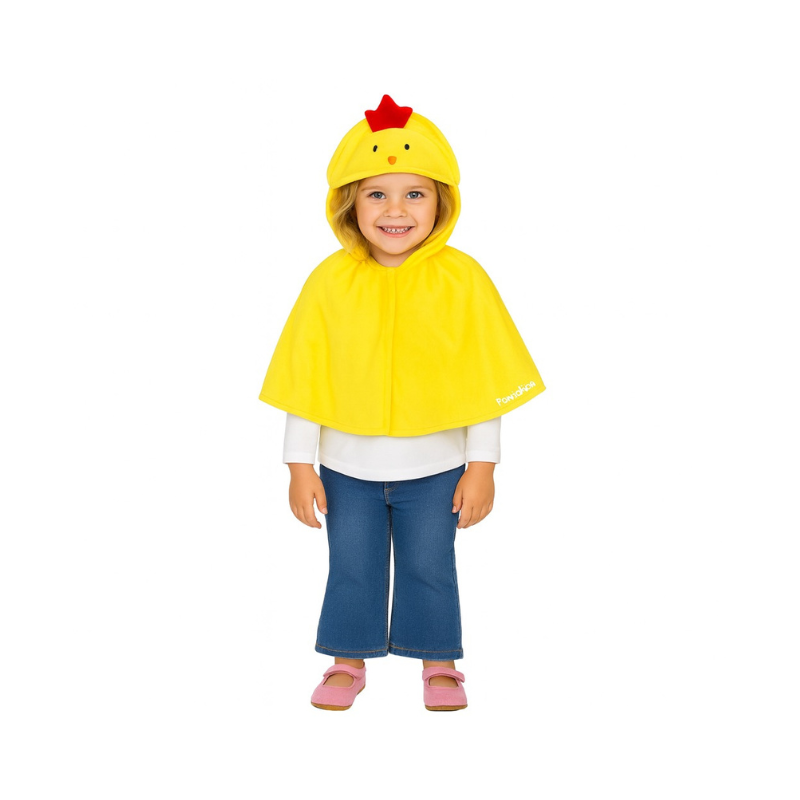 PoundFun Easter Chick Fancy Dress Cape | Kids Toddler Costume (Ages 1-5)