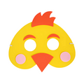 PoundFun Easter Chicken Children's Face Mask – Soft Foam Kids Costume