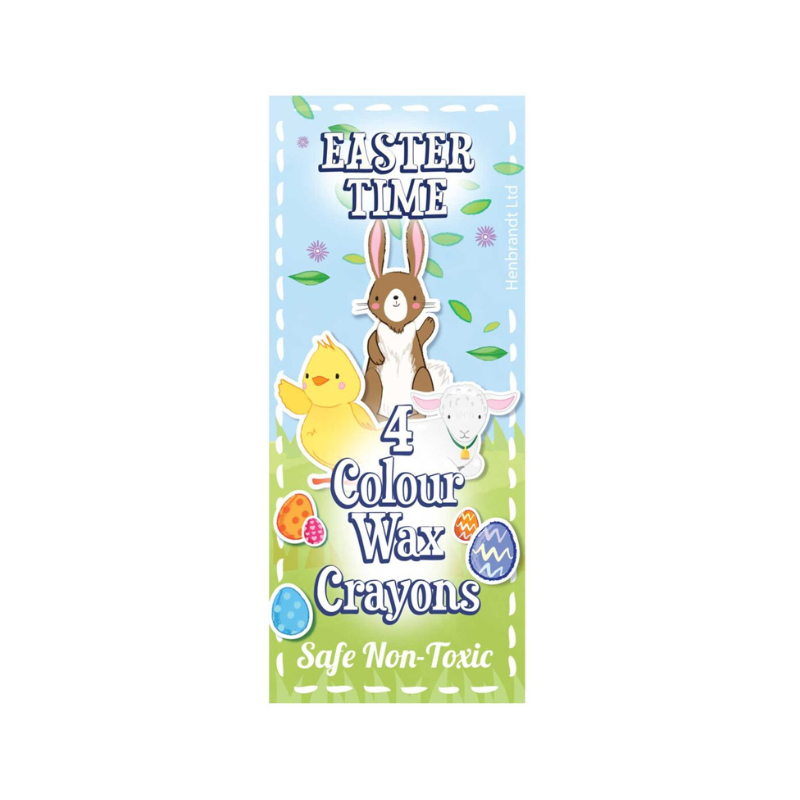 PoundFun Easter Colour Wax Crayons – Kids Arts and Crafts Basket Filler