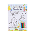 PoundFun Easter Colouring Set with Pencils & Stickers - Kids Art Activity