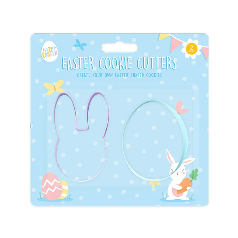 PoundFun Easter Cookie Cutters – Bunny, Egg & Chick Baking Molds Set
