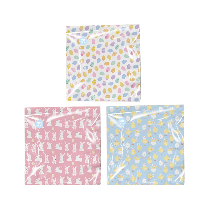 PoundFun Easter Napkins – Premium Paper Easter Egg Party Tableware