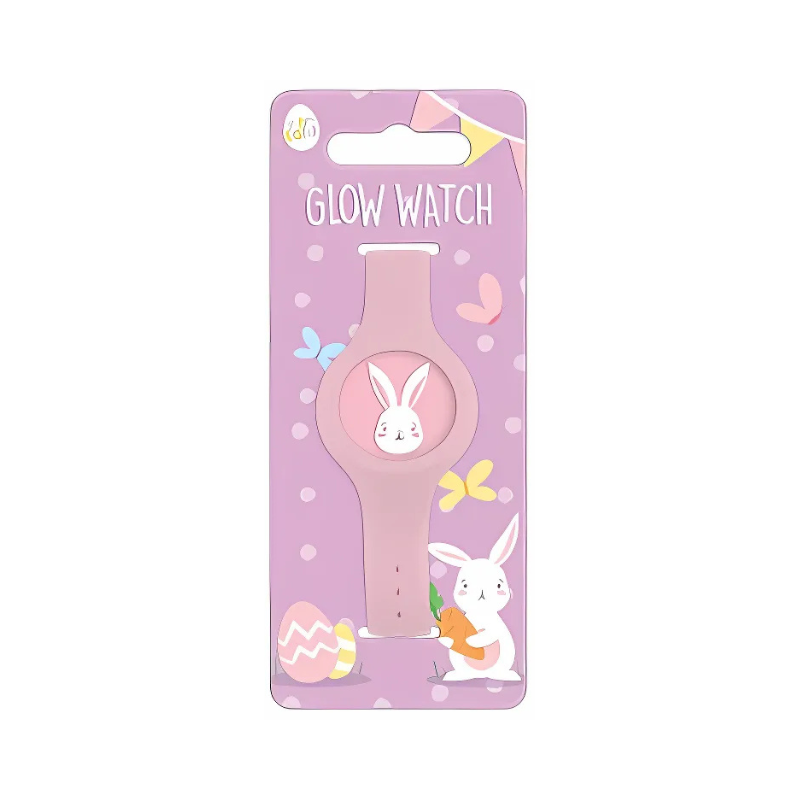 PoundFun Kids Glow-in-the-Dark Easter Watch – Pink & Blue Novelty Gift