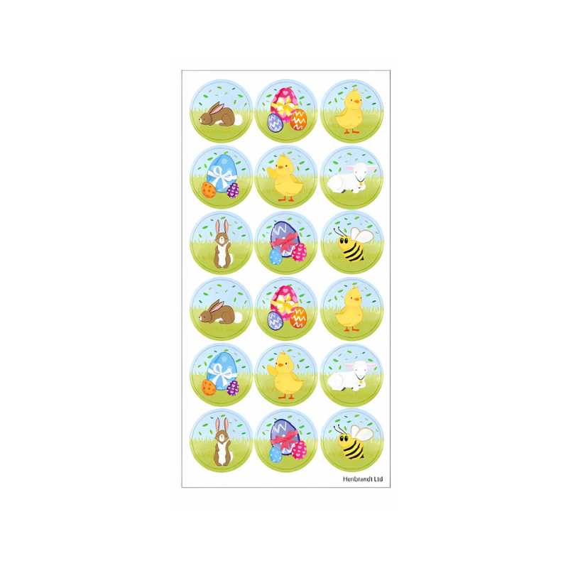 PoundFun Easter Stickers – 18 Sheets of Festive Bunny & Egg Designs