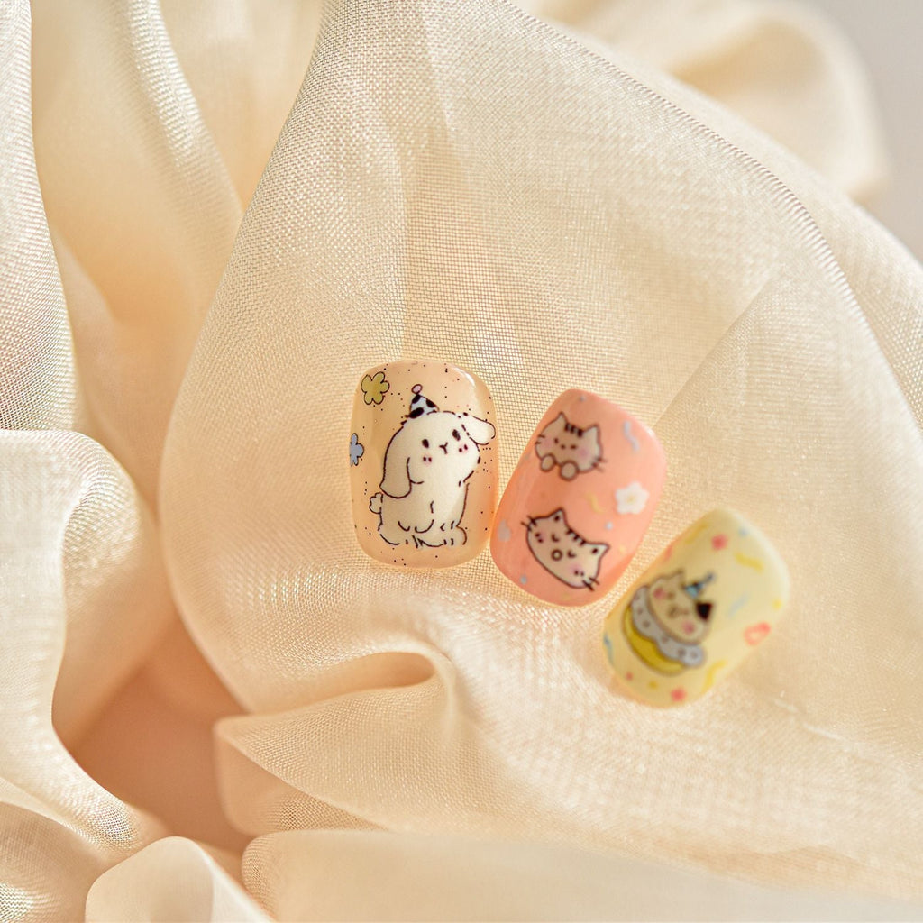 LuLuFun Studio Fluffy Puppy 5D Nail Deco Stickers - DIY Nail Art Decals