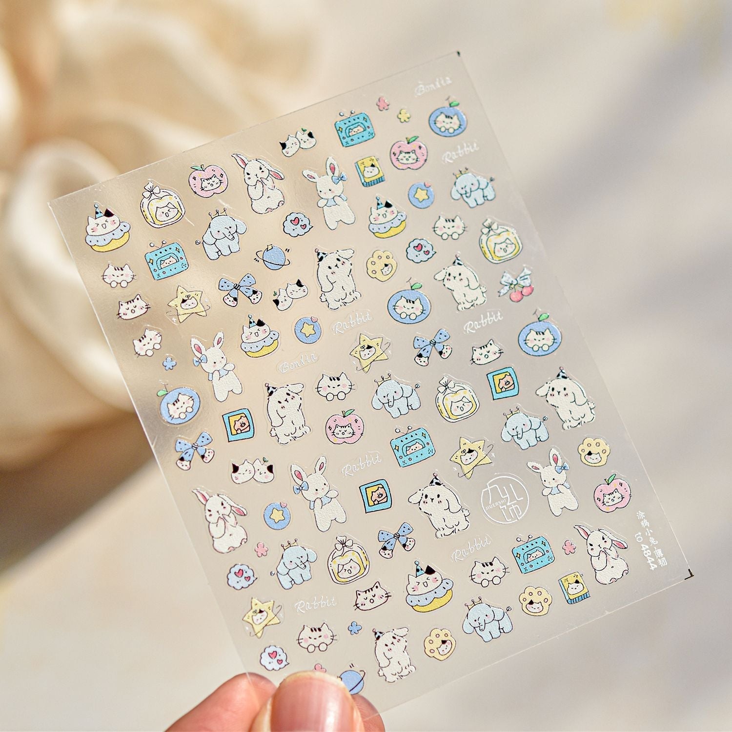 LuLuFun Studio Fluffy Puppy 5D Nail Deco Stickers - DIY Nail Art Decals
