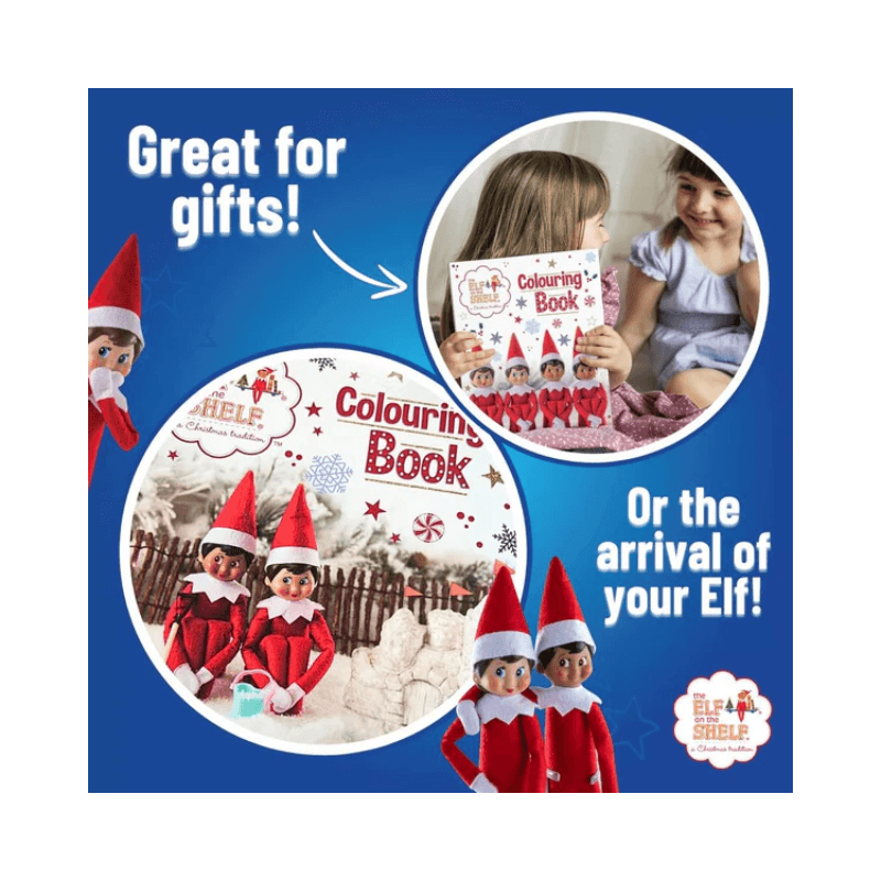 PoundFun Elf On The Shelf Colouring Book – Christmas Holiday Activity