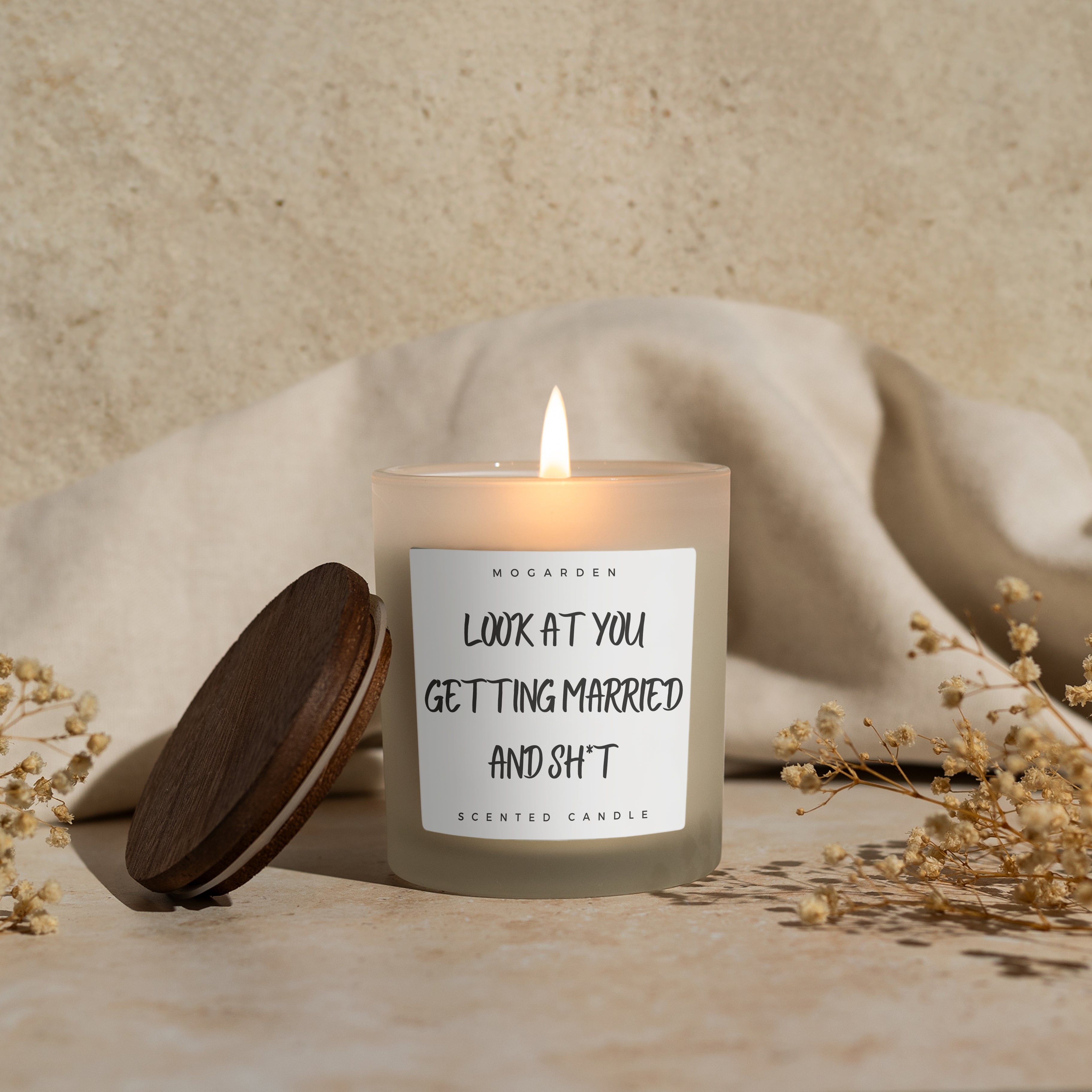 Mogarden Engagement Candle – Luxury Vanilla Amber Soy Wax Gift, 220g