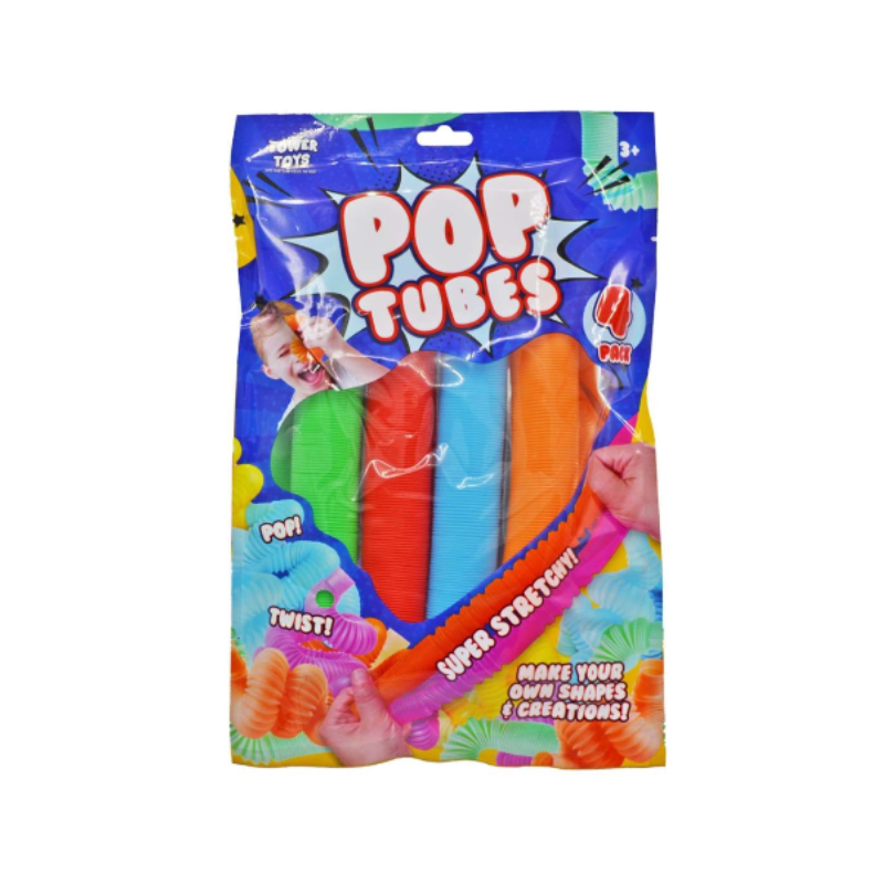 PoundFun Expandable Pop Tubes – Sensory Fidget Toy for Stress Relief