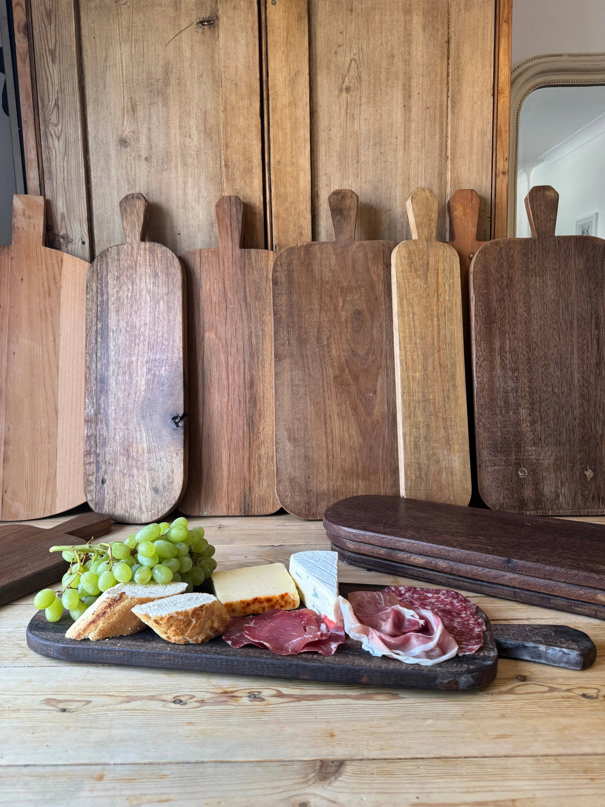 Rustic Reclaimed Wood Charcuterie Board | Large 60cm Serving Platter