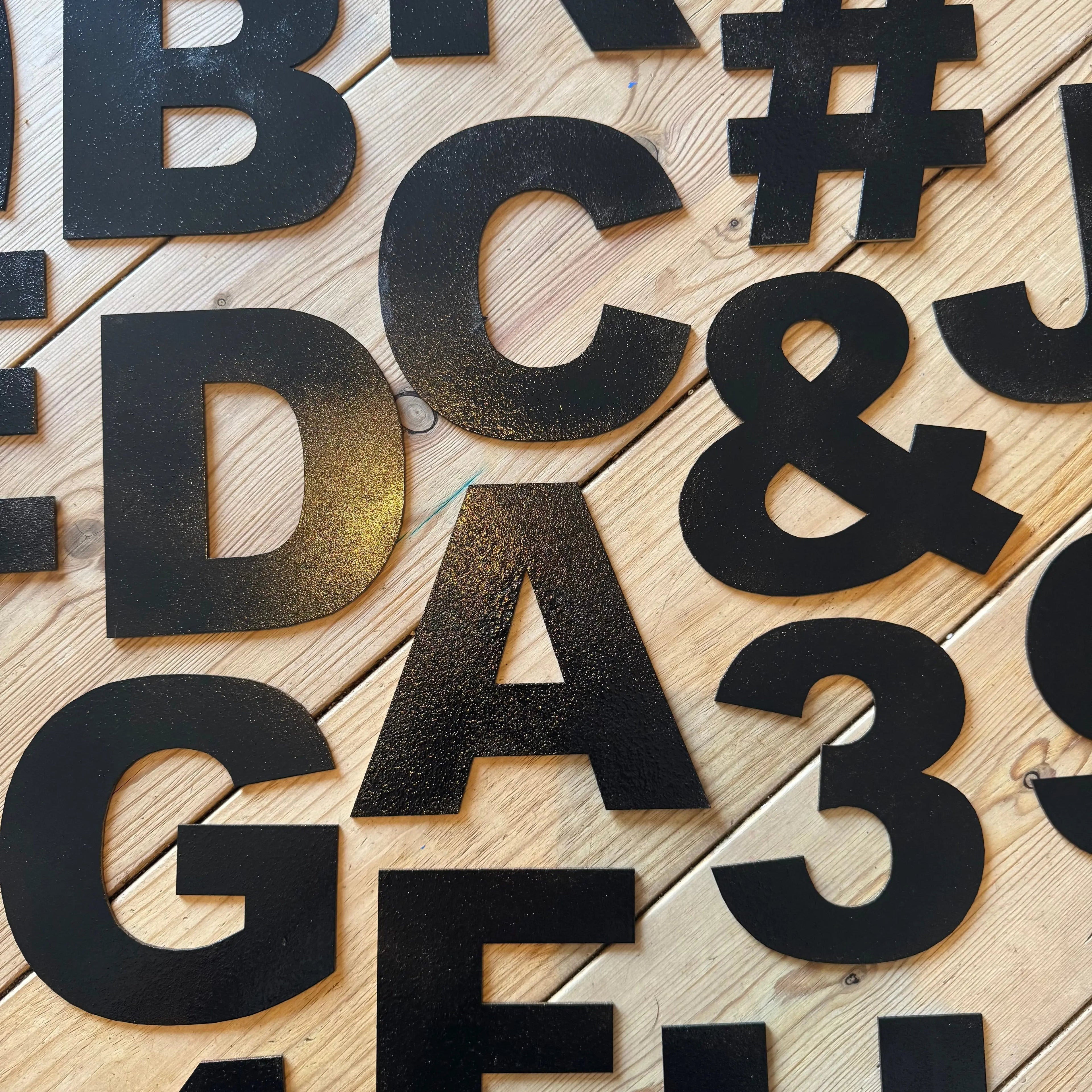 Rustic Black Metal Letters – Industrial Steel Wall Decor by Rustic Warehouse