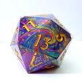 Gilded Cosmos | 50mm D20 | Oversized Art Core Dice | Single Dice