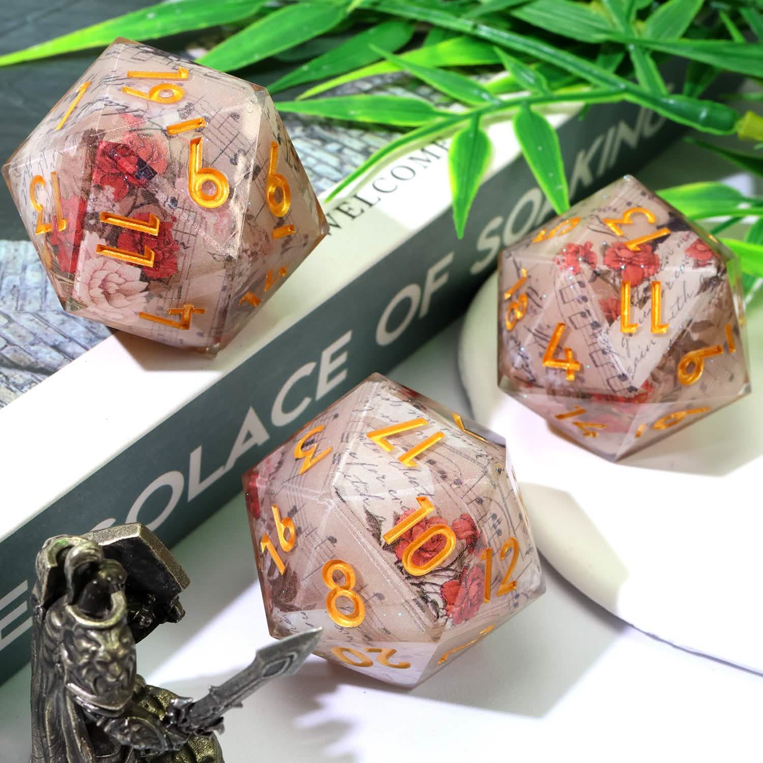 Sonnet of Thorns | 33mm D20 | Oversized Art Core Dice | Single Dice