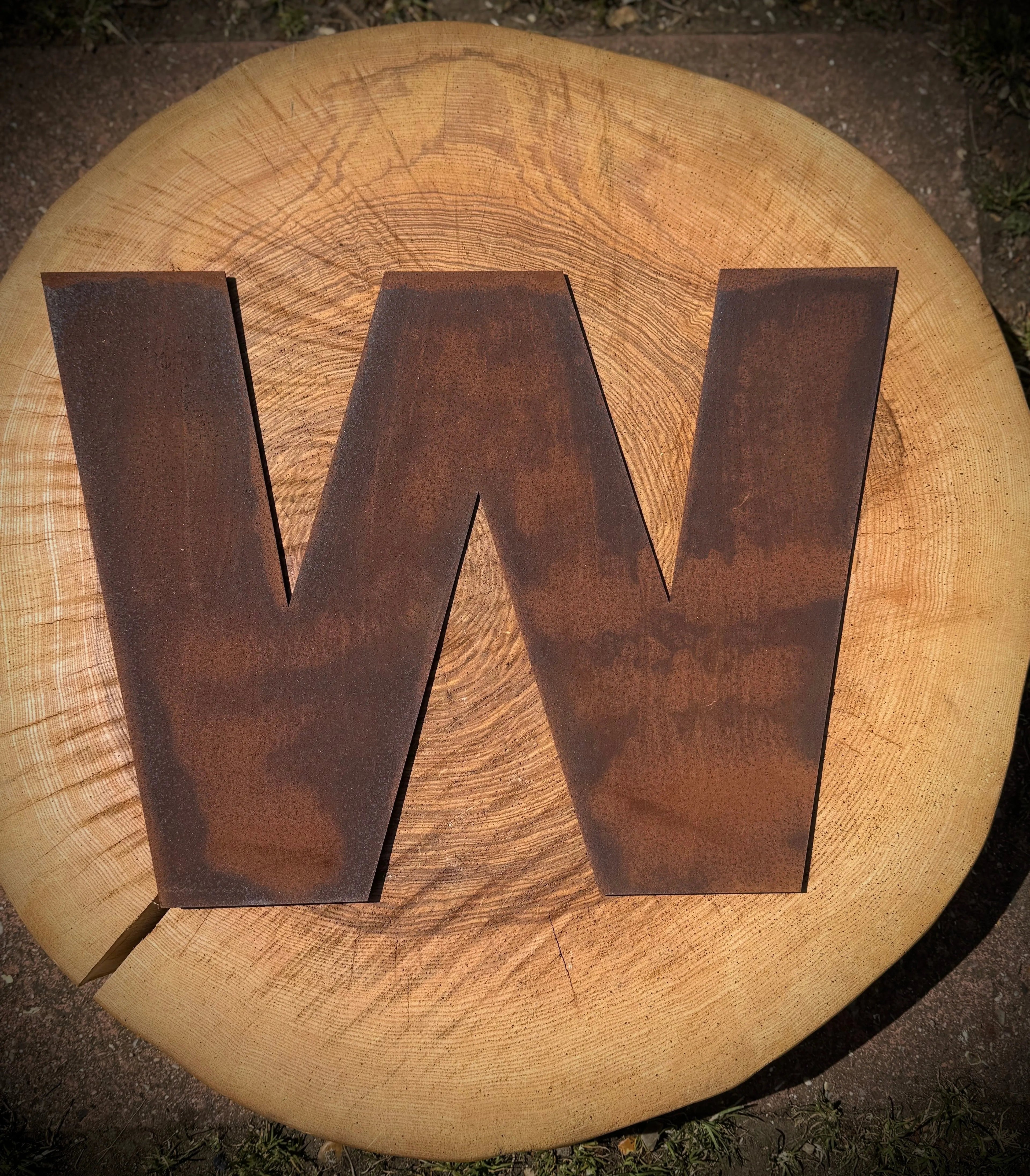 12-Inch Rusty Metal Letters by Rustic Warehouse Norfolk | Industrial Signage