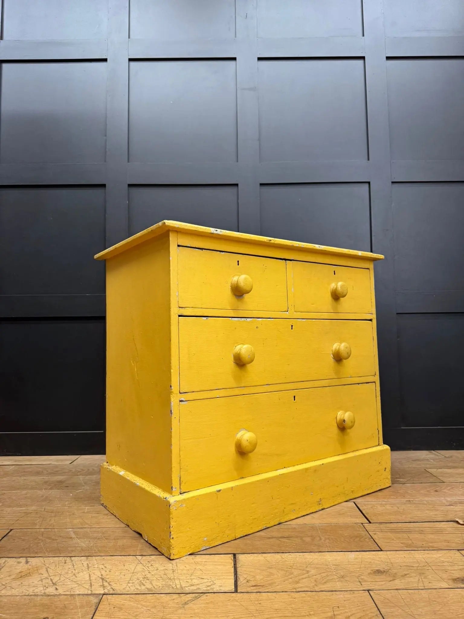 Antique Yellow Pine Chest of Drawers  – Farmhouse Bedroom Storage -Sink Stand