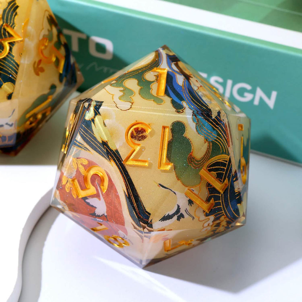 Whispering Glade | 50mm D20 | Oversized Art Core Dice | Single Dice