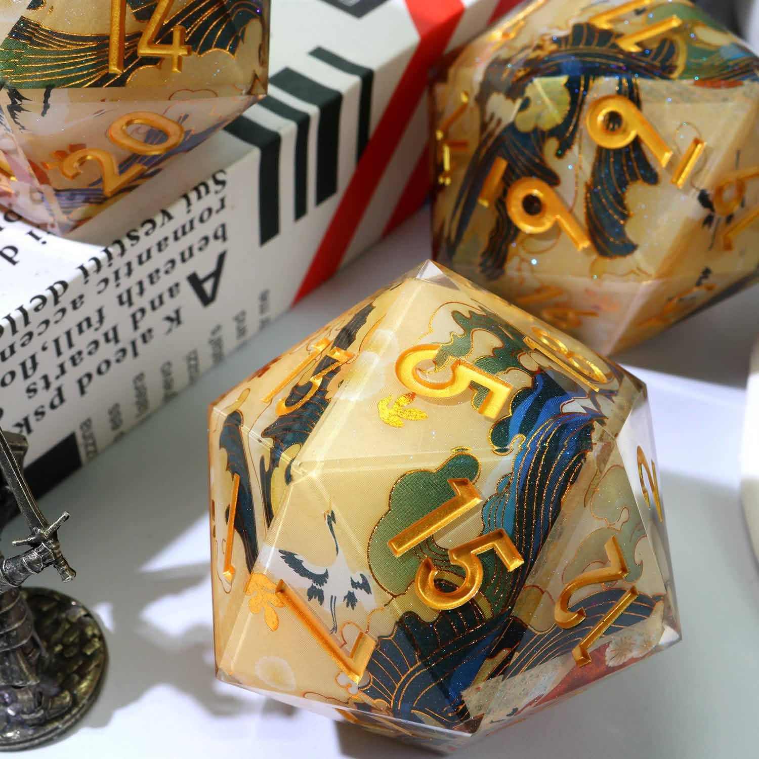 Whispering Glade | 50mm D20 | Oversized Art Core Dice | Single Dice