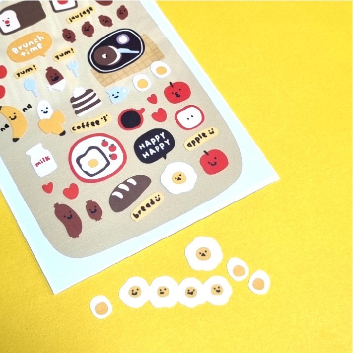 LuLuFun Studio Breakfast Time Decorative Stickers for Journaling