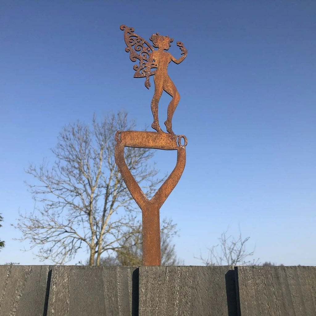 Rustic Warehouse Norfolk | Rusty Metal Fairy Garden Spade Decoration