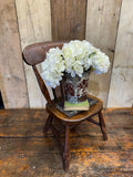 Antique Child’s Chair with Oak Seat – Nursery Book Display Plant Stand Chair A