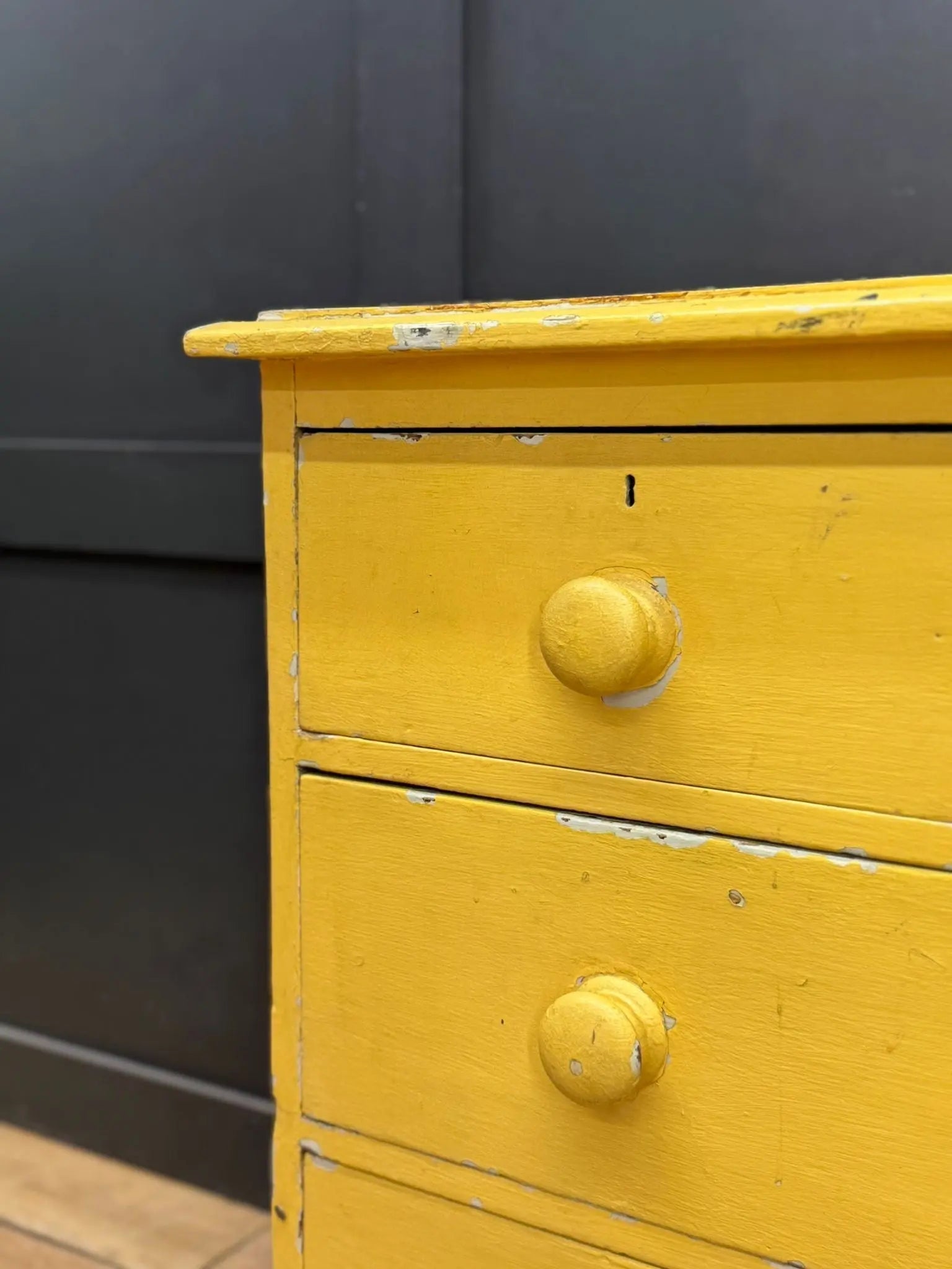 Antique Yellow Pine Chest of Drawers  – Farmhouse Bedroom Storage -Sink Stand
