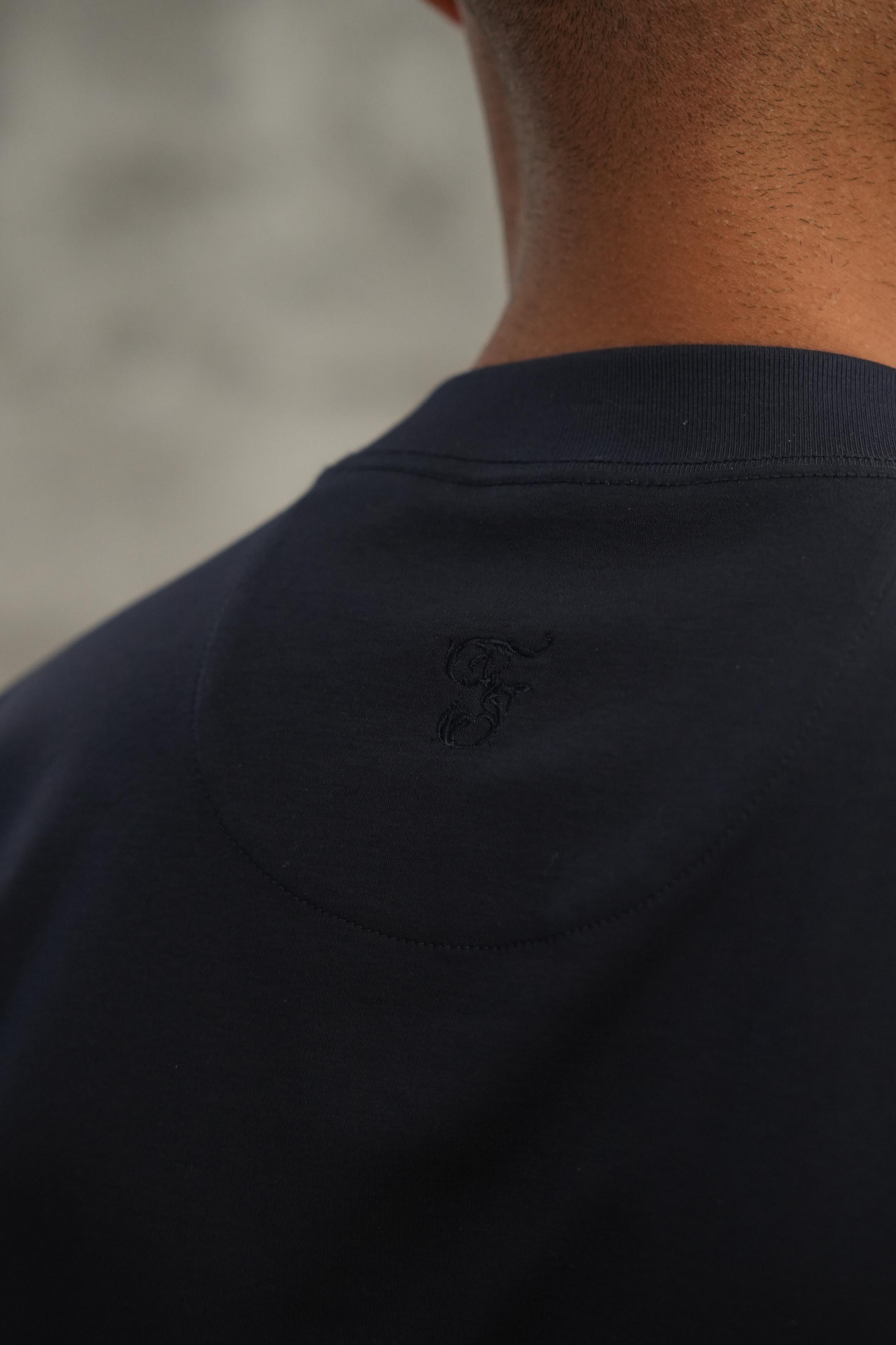 Forbes Luxury Menswear Navy Slim Fit T-Shirt | Premium Cotton Tee
