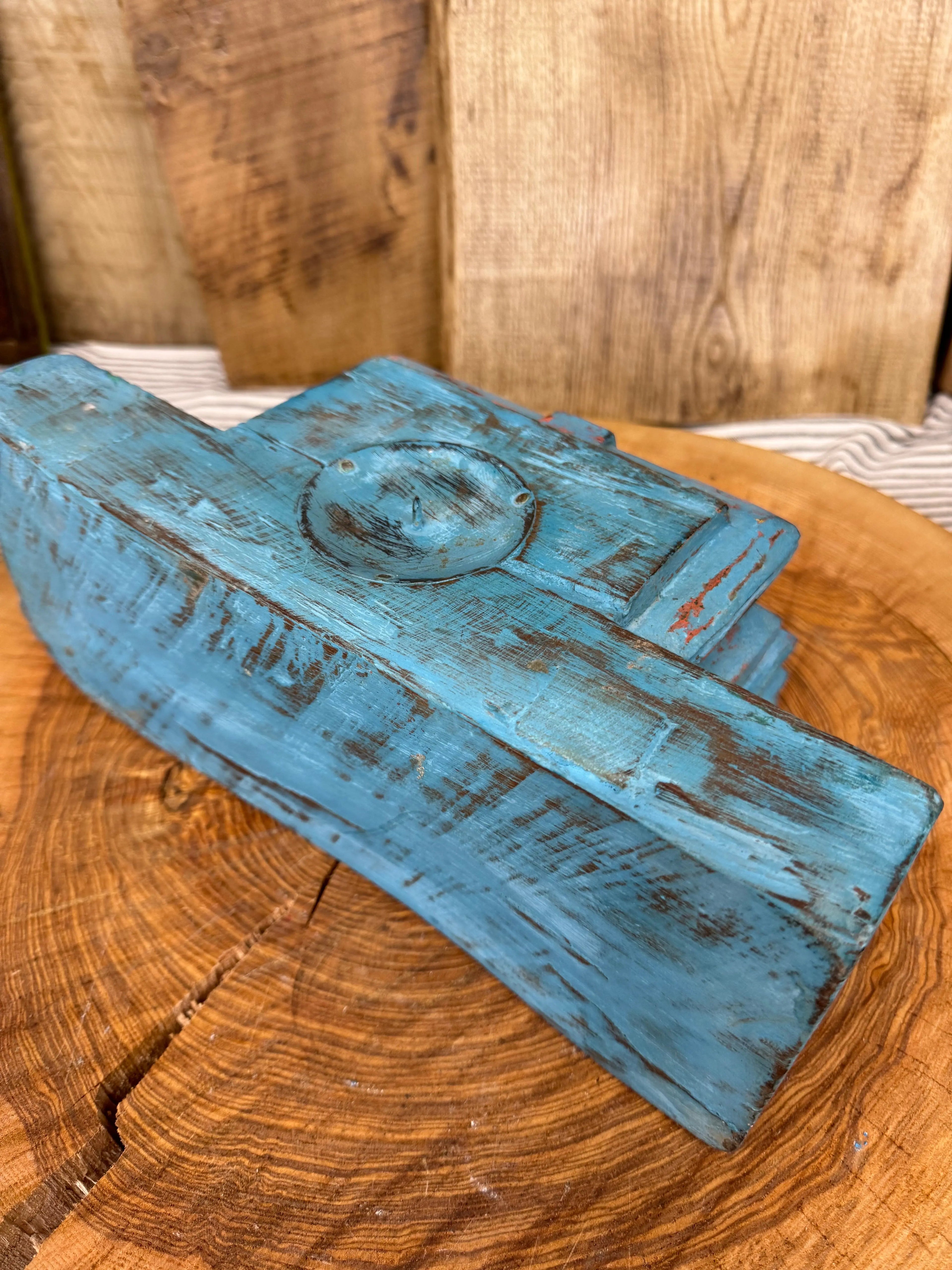 Rustic Warehouse Norfolk Reclaimed Wood Indian Pillar Candle Holder
