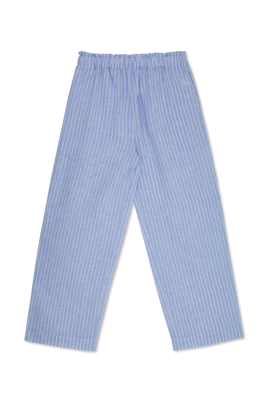 Maya Linen Trousers - Baby Blue Stripe