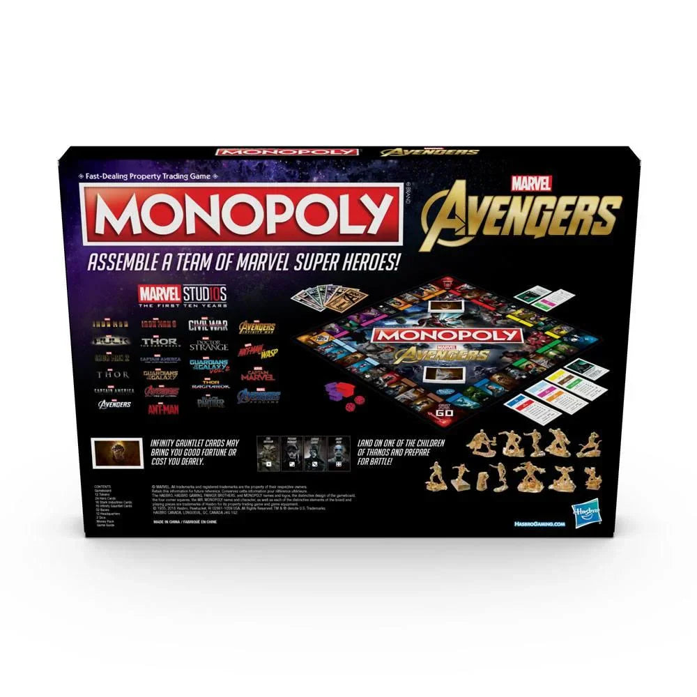 Hasbro Gaming Monopoly Marvel Avengers Edition Board Game for Families
