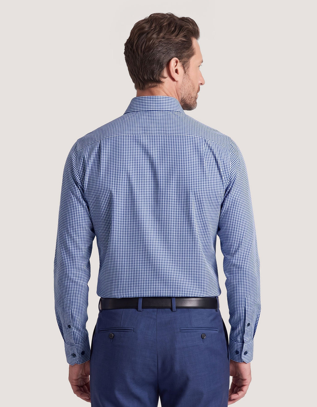 Navy Mini Check Shirt