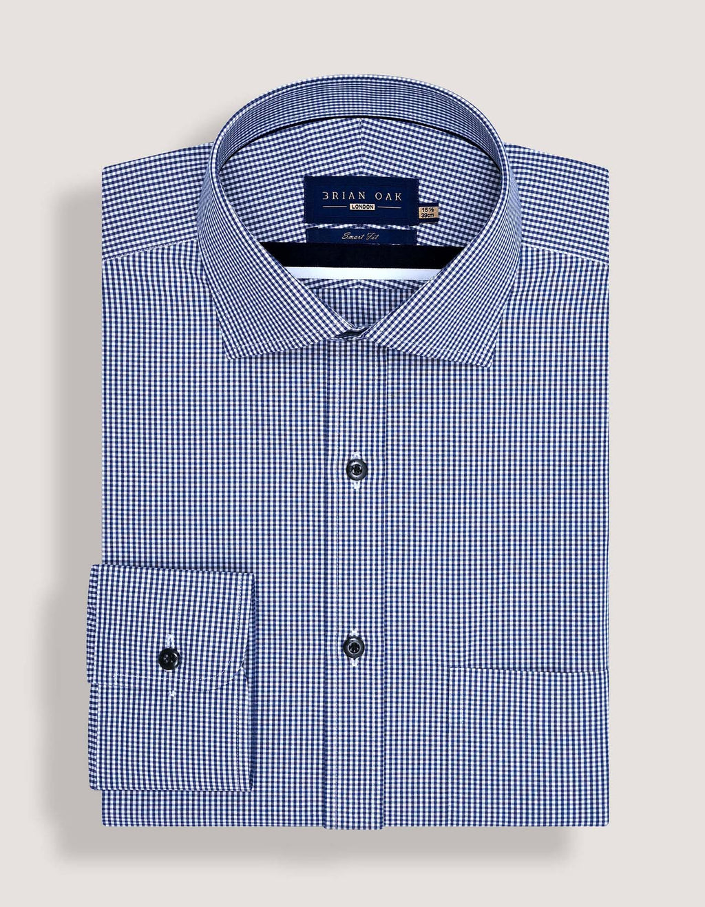 Navy Mini Check Shirt