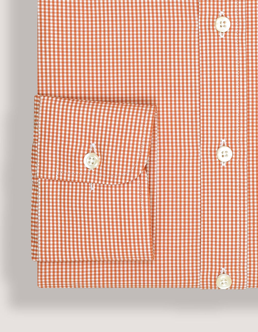 Orange Mini Check Shirt