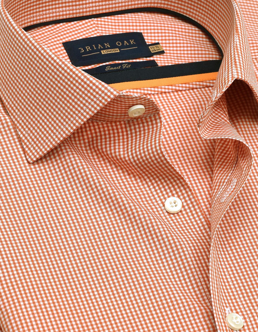 Orange Mini Check Shirt