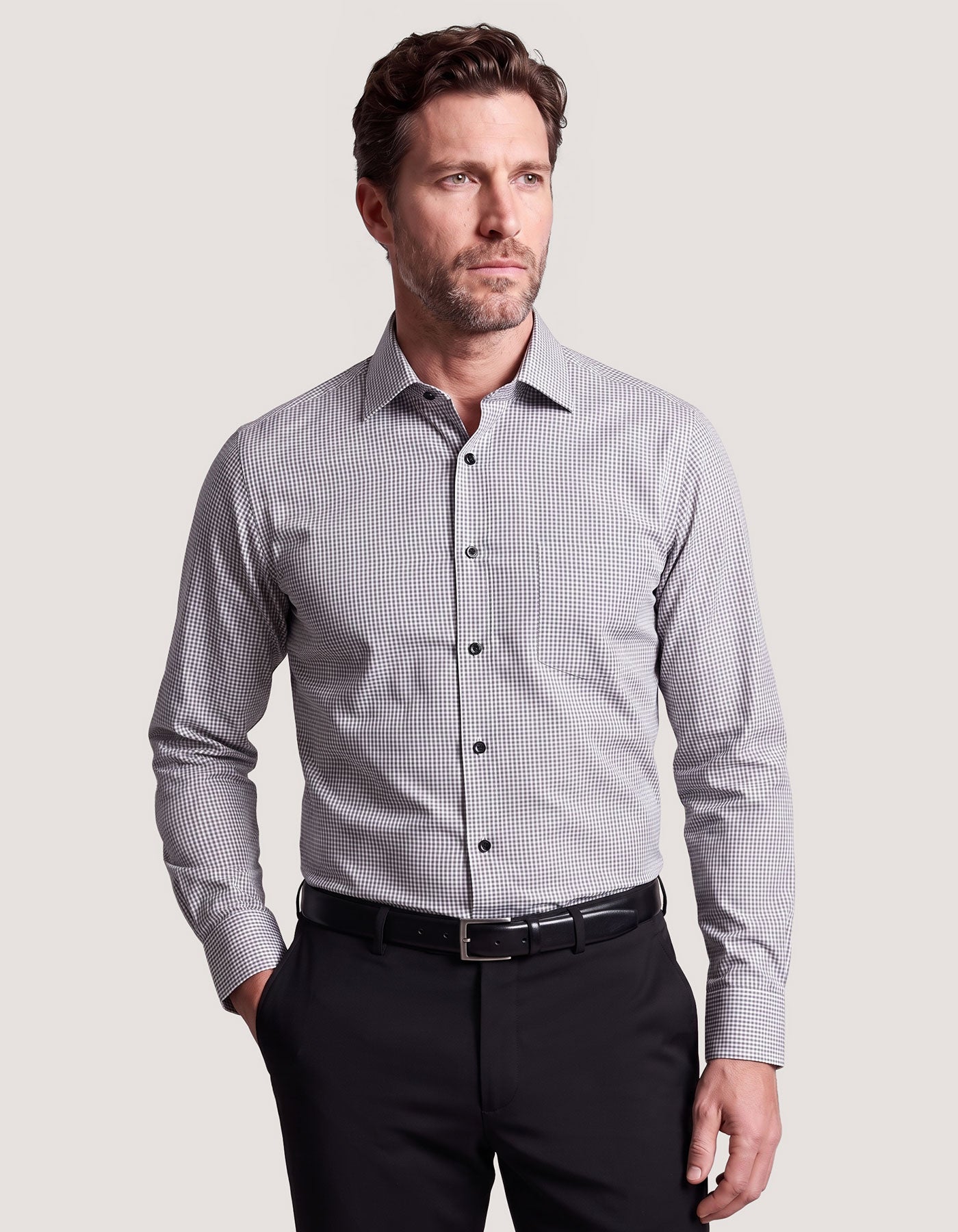 Grey Mini Check Shirt