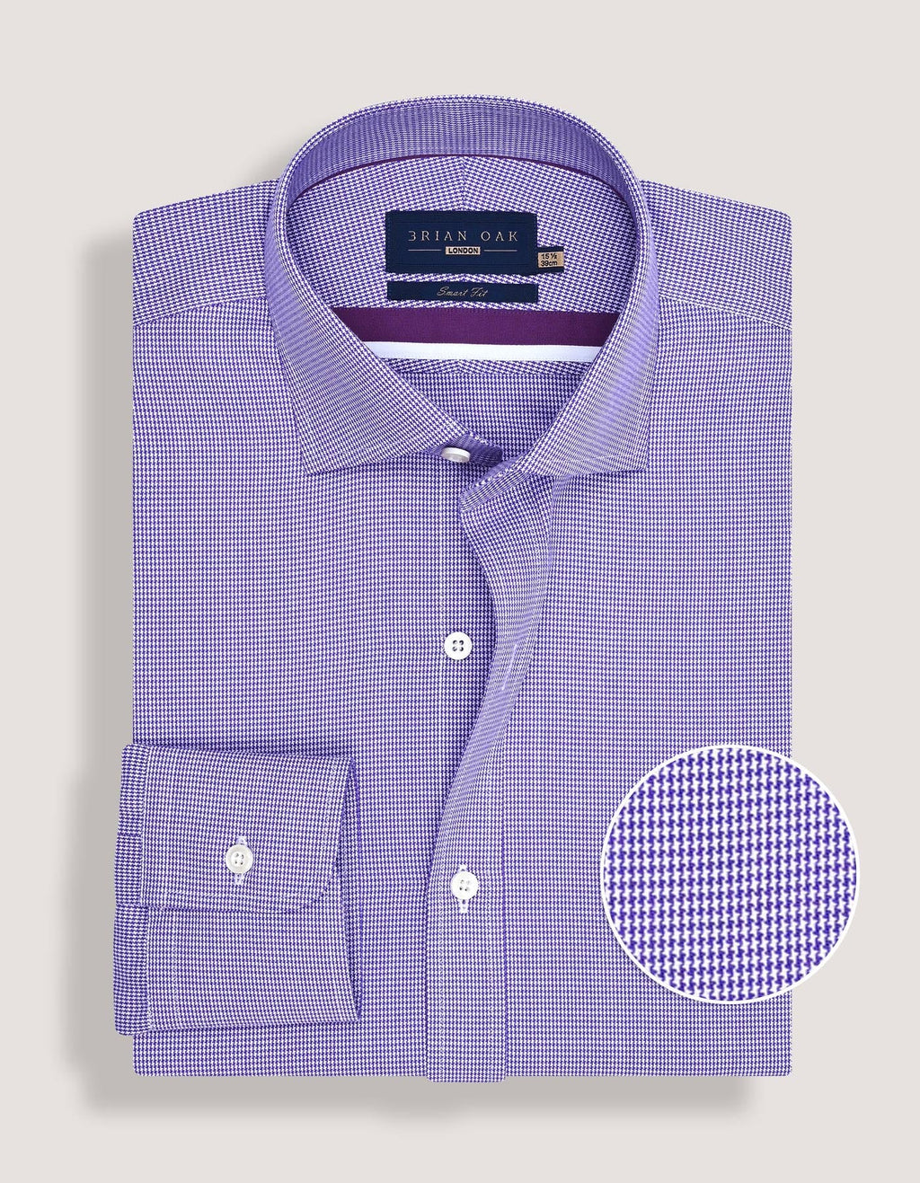 Purple Houndstooth Check Shirt