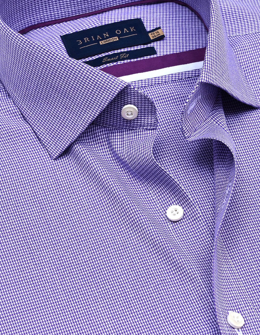 Purple Houndstooth Check Shirt