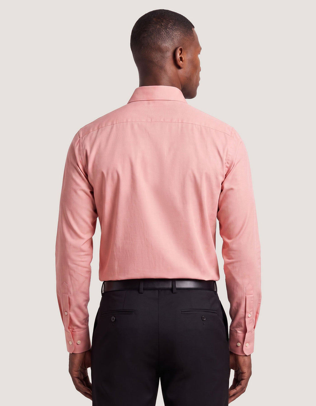 Light Orange Houndstooth Check Shirt