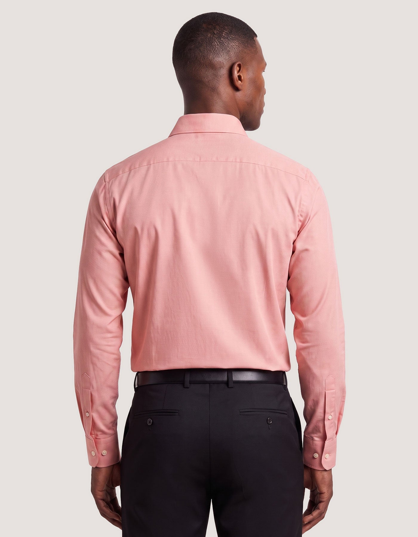Light Orange Houndstooth Check Shirt