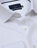 White Self Textured Dobby Shirt